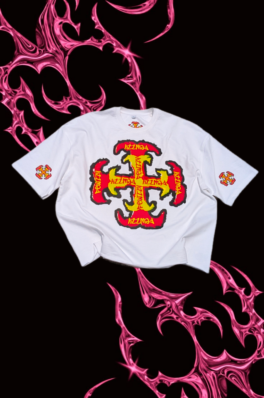Fewzzy cross ✠ crop tee
