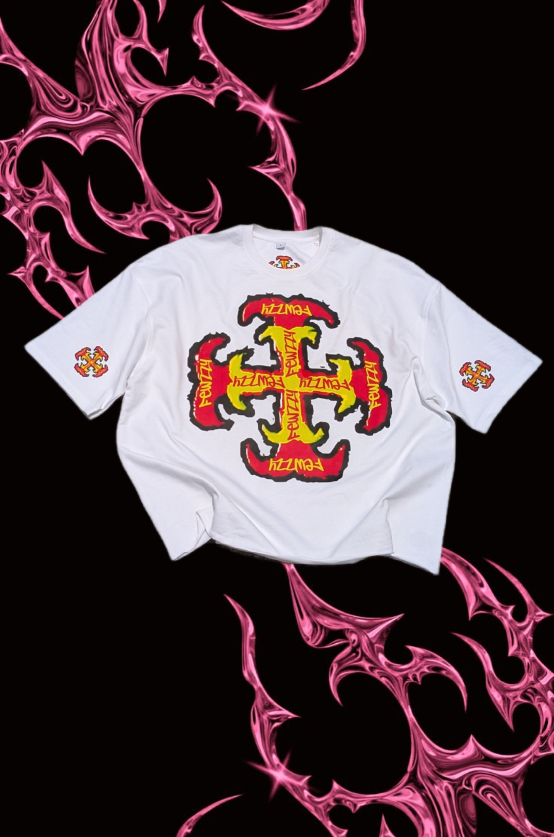 Fewzzy cross ✠ crop tee